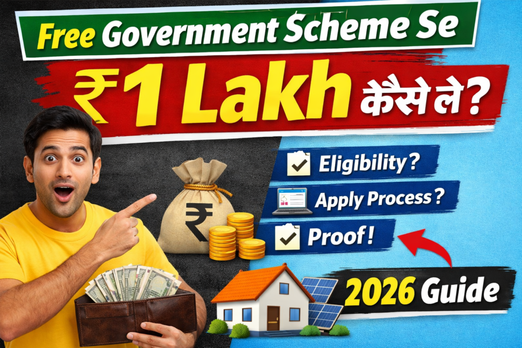 Free Government Scheme se ₹1 lakh kaise le 2026 apply process eligibility proof Hindi