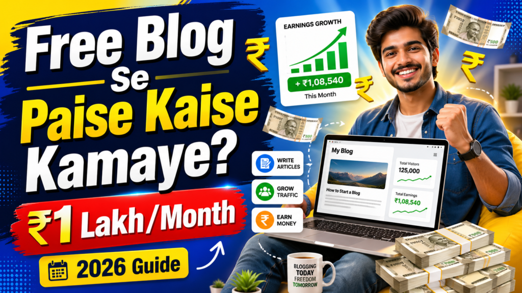 free blog se paise kaise kamaye 2026 blogging earning guide